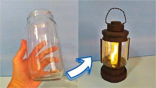 Cam Kavanoz İle Dekoratif Bir Fener Nasıl Yapılır ? How to Make Decorative Lantern with Glass Jar?