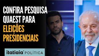 PABLO MARÇAL APARECE BEM COTADO EM PESQUISA QUAEST PARA PRESIDÊNCIA EM 2026. PRESIDENTE LULA LIDERA