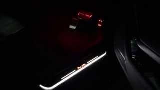 Custom Audi LED Sweeping door sills in the dark