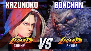 SF6 ▰ KAZUNOKO (Cammy) vs BONCHAN (Akuma) ▰ High Level Gameplay