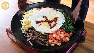 수유시장 │ 솥뚜껑 보리밥 │ Bori-bibimbap on a Caldron Lid │ 한국 음식 │ Korean Food