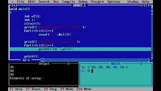 Debugging in Turbo C++ Compiler