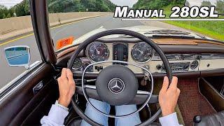 1971 Mercedes Benz 280SL Manual - Driving Impressions (POV Binaural Audio)