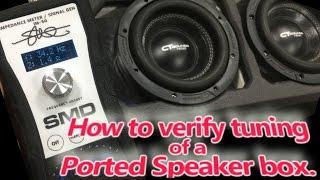 Ported Subwoofer Enclosure - How to find or Verify Actual Tuning Frequency - SMD IMSG