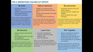 THE 6 OPERATING VALUES AT INTUIT via Brad Smith