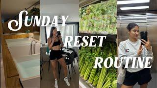 Sunday reset routine | productive day, grocery haul, deep clean, meal prep