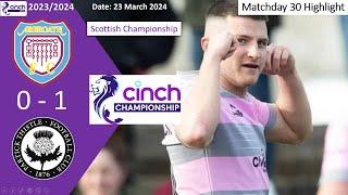 Arbroath 0-1 Partick Thistle, 23/24 SPFL Championship, Matchday 30