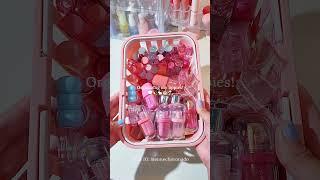 Reorganizing makeup  #makeup #organization #kbeauty #cute #cosmetics #beauty #pink #aesthetic