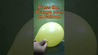 New experiment with Balloon and Orange Peel // VM Experiments #shorts