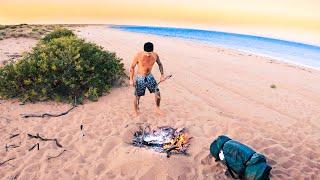 SOLO Camping With NO FOOD On Isolated Beach | Surprising Some Young Fans (Emotional)  - Ep 244