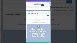 Salesforce Tip: Use Your Favorites List  #salesforcetips #salesforcetraining