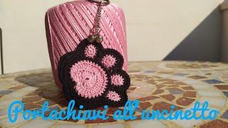 Tutorial: portachiavi all'uncinetto - impronta gatto / crochet cute paw print- Step by Step