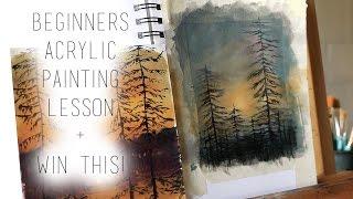 Beginners Acrylic Painting Lesson DIY Tutorial