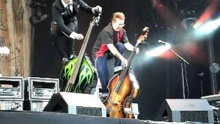 Fantastic bass show of Brian Setzer's Rockabilly Riot at Bospop 2011