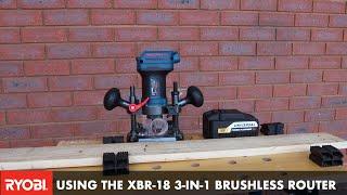 Showing the uses of the XBR-18 3-in-1 Brushless Router.