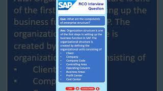 SAP FICO Interview Questions|SAP FICO Enterprise Structure| #saps4hana #s4hana