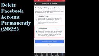 How To Delete Facebook Account Permanently (2022) || DELETE FACEBOOK ACCOUNT ||