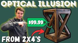 Build This Optical Illusion End Table for Only $8 in Wood! // Projects That Sell