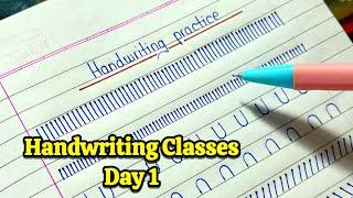 Handwriting class day 1 || Improve your english handwriting || Handwriting practice