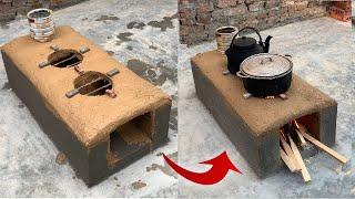 How To Build Outdoor Firewood Stoves Use Brick - Cement and Clay - Traditional Wood Stove