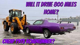 I Spent $14K on a 1973 Plymouth RoadRunner! Is it FAKE? 800 Mile Drive Home!