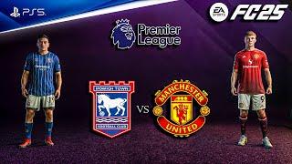 FC 25 - Ipswich Town vs Man United Ft. Ruben Amorim, | Premier League 24/25 Full Match | PS5™ [4K60]