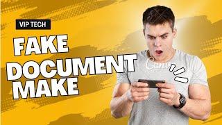 HOW TO MAKE FAKE DOCUMENTS Adhar Card PAN card VIP TECH GAMER