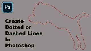 Dotted or Dashed Line in Photosho, Photoshop in Hindi