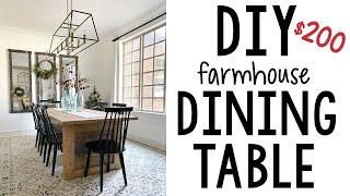 DIY Farmhouse Panel Dining Table for only $200!