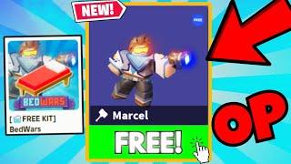 This NEW **FREE KIT** is INSANE in Roblox Bedwars.. (Marcel Kit)