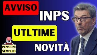 🟨 AVVISO UFFICIALE INPS️ ECCO LE ULTIMISSIME NOVITA'️