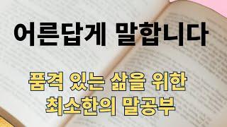 어른답게 말합니다/ 품격 있는 삶을 위한 최소한의 말 공부