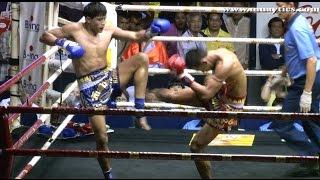 Muay Thai Fight - Seksan vs Songkom "The Low-Kick Round", Rajadamnern Stadium, Bangkok, 24.12.2014