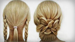 Быстрая Объемная вечерняя прическа из резинок.Пошагово!Fast Volumetric Vespers hairdo. Step by step!