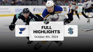 Blues at Kraken | October 8, 2024 | NHL Full Game Highlights