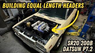 DIY Equal length header build. DATSUN 200B SR20 Conversion part 2.