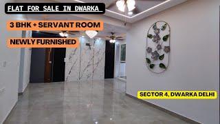 FLAT FOR SALE IN DWARKA | 3 BHK WITH SERVANT ROOM | PAARIJAT APARTMENT SECTOR 4 DWARKA DELHI