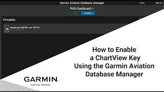 How to Enable a ChartView Key Using the Garmin Aviation Database Manager