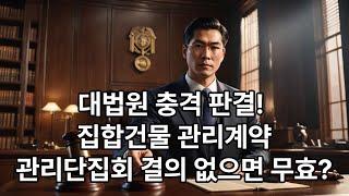 집합건물 공용부분 관리계약의 효력과 관리단집회 결의의 중요성