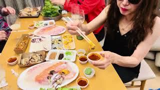 가족들과 회 먹방 블랙제인/Sashimi Mukbang with Family, Black Jane