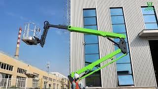 JOVOO 16m Towable Boom Lift Operation Video