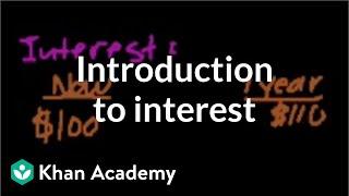 Introduction to interest | Interest and debt | Finance & Capital Markets | Khan Academy