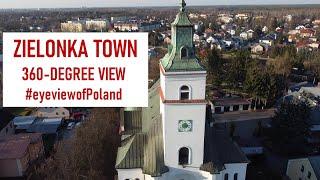 360-degree aerial view, Zielonka town #360degrees #cityview