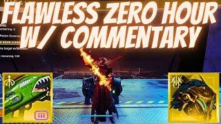 Solo Flawless Zero Hour With Commentary- Solar Warlock