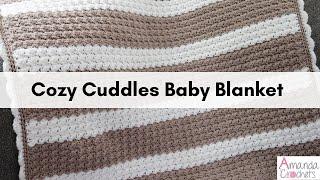 Cozy Cuddles Baby Blanket | Easy Crochet Baby Blanket | One Row Repeat |  #makeitpremier