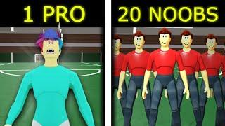 Can I Beat 20 NOOBS in Realistic Street Soccer? (Roblox)