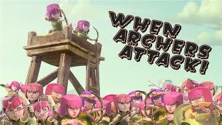 Clash of Clans Attacks | "When Archers Attack" | Archer Strategy in Clash Of Clans