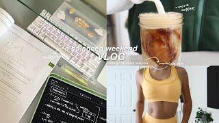 vlog: a balanced weekend -- college student edition | gym, going out, studying, + more