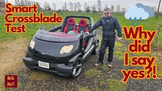 Awful yet hilarious! Smart Crossblade road test, in rainy England. In March...