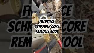 Using the Fieldpiece Schrader Core Removal Tool(VC2G) - with the 5/16 adapter #fieldpiece #hvac #ac